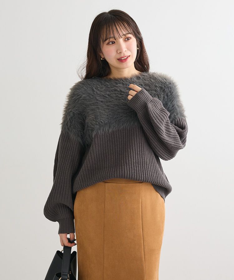 Green Parks「・Petit Fleur シャギーキリカエニット」|ニット・セーター|
