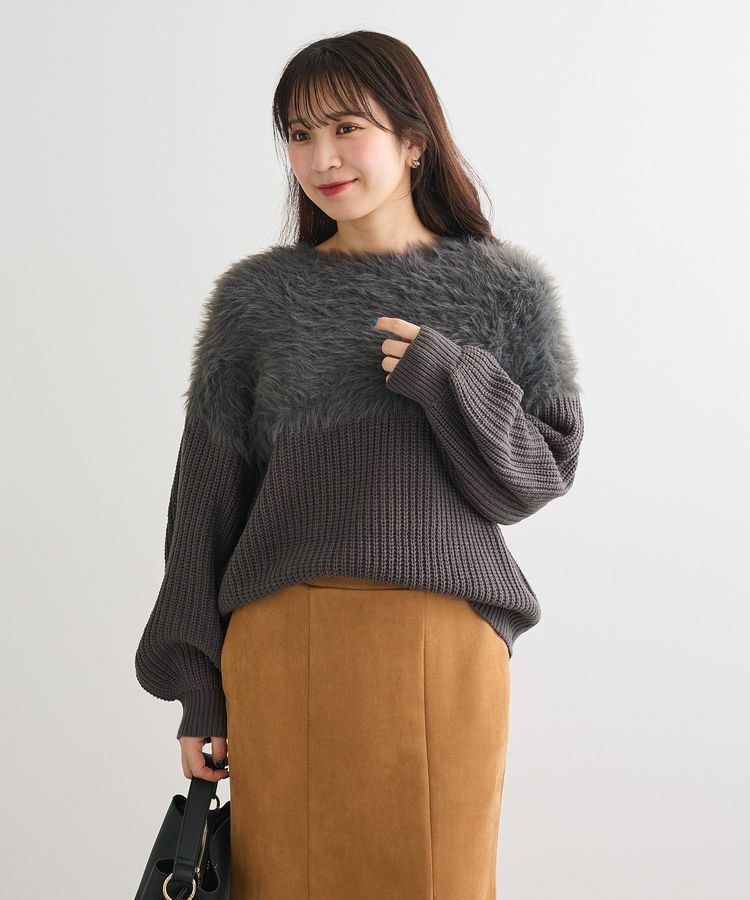 Green Parks「・Petit Fleur シャギーキリカエニット」|ニット・セーター|