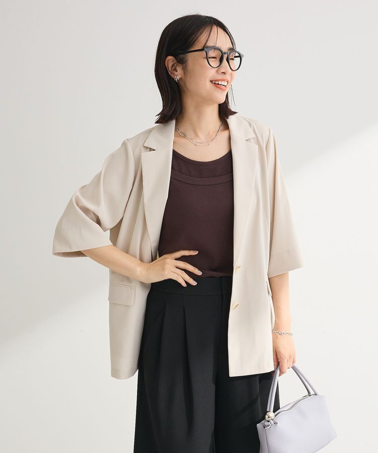 Green Parks「シングル半袖ジャケット」|テーラードジャケット|