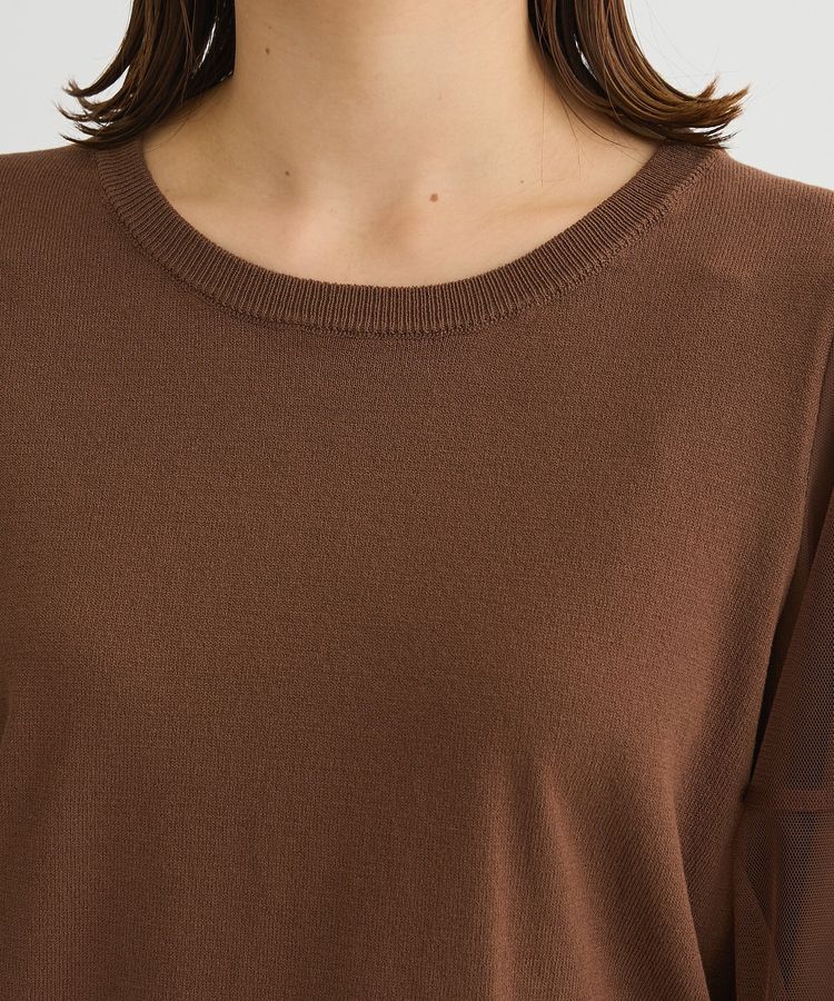 Green Parks「チュールボリュームスリーブニットプルオーバー」|ニット・セーター|