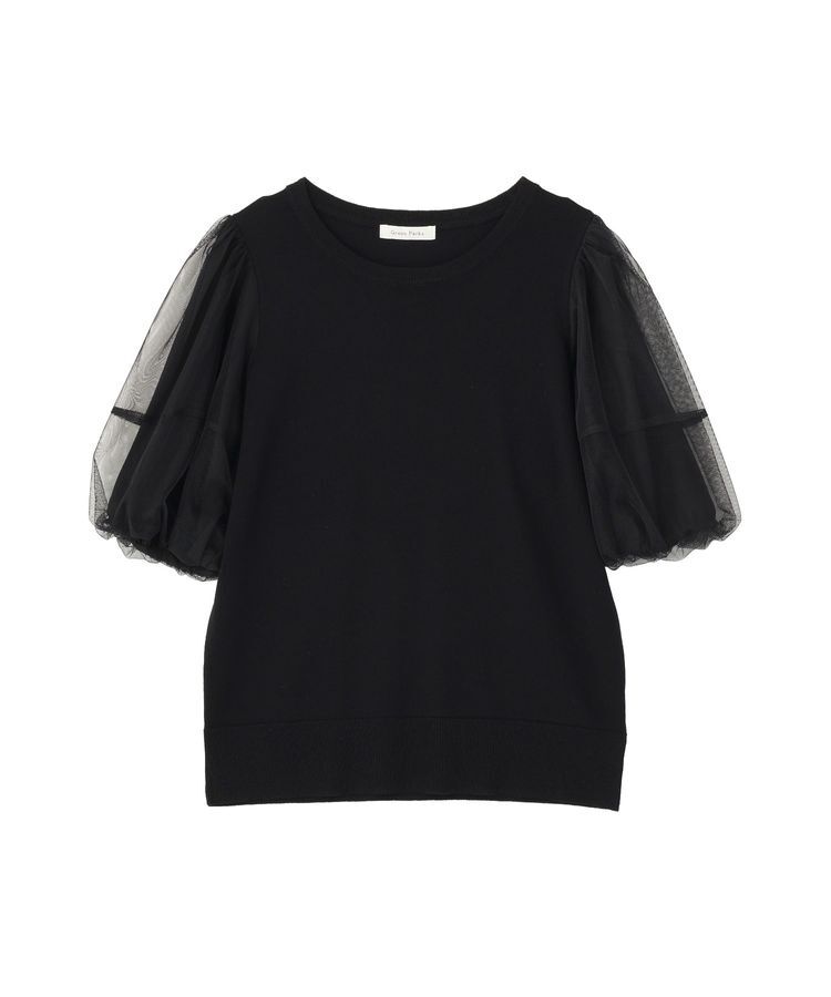 Green Parks「チュールボリュームスリーブニットプルオーバー」|ニット・セーター|