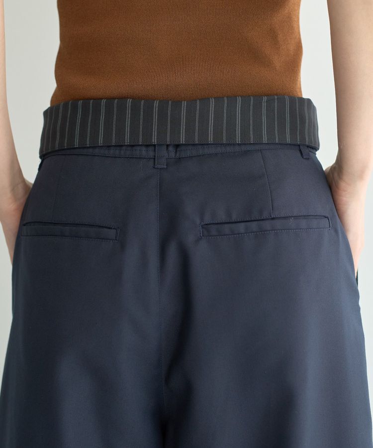 YECCA VECCA「ベルト付き2wayタックワイドパンツ」|その他|
