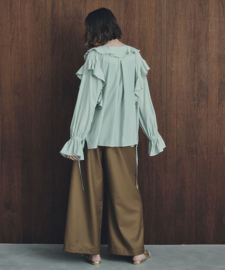 YECCA VECCA「ベルト付き2wayタックワイドパンツ」|その他|