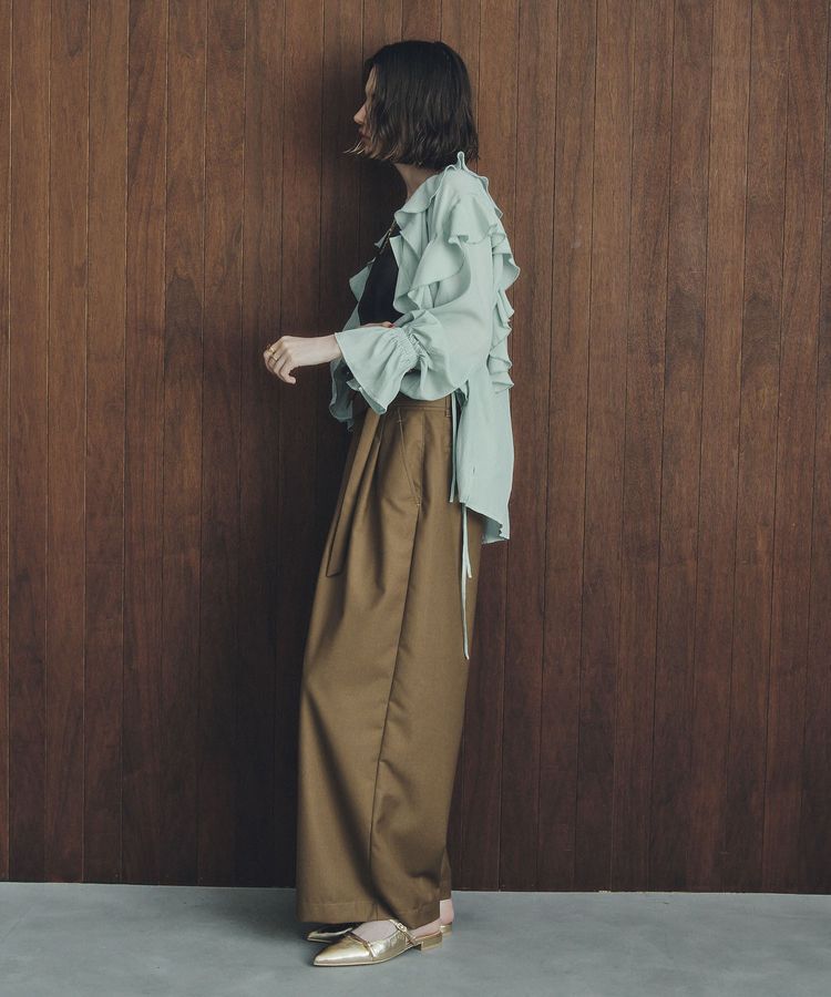 YECCA VECCA「ベルト付き2wayタックワイドパンツ」|その他|