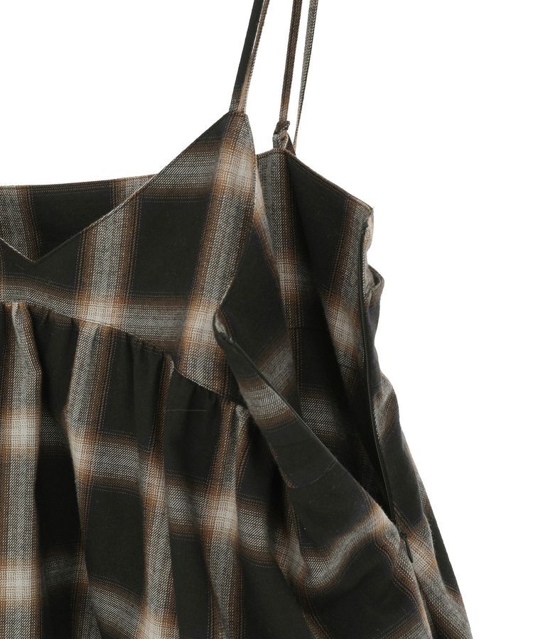 GARAGE OF GOOD CLOTHING「【日本製】オンブレチェックVネックキャミソール」|ベスト・ジレ|