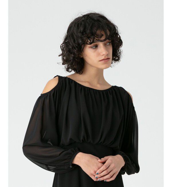 allureville「ドレープドルマンギャザーワンピース」|ワンピース|