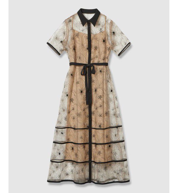 LOULOU WILLOUGHBY「【LOULOU WILLOUGHBY】オーガンジーフラワー刺繍ワンピース」|ワンピース|