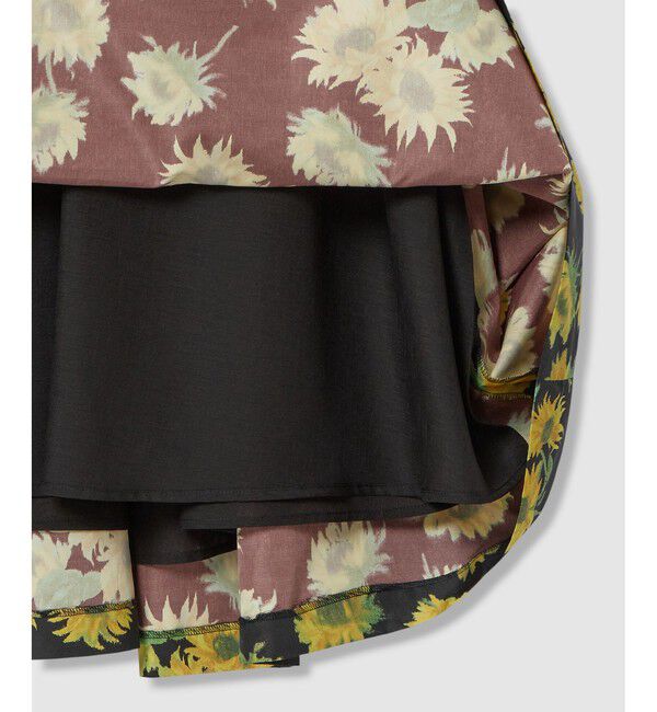 LOULOU WILLOUGHBY「 WEB 一部店舗限定【LOULOU WILLOUGHBY】サンフラワープリントバッククロスワンピース」|ワンピース|