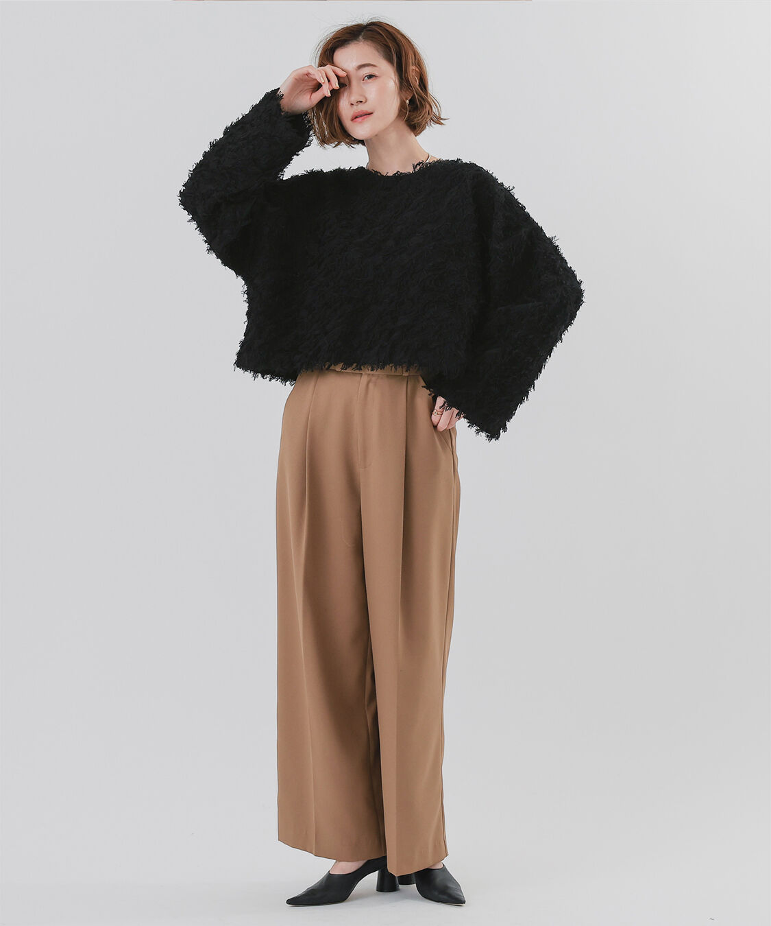 ur's「フリンジクロップドニット」|ニット・セーター|