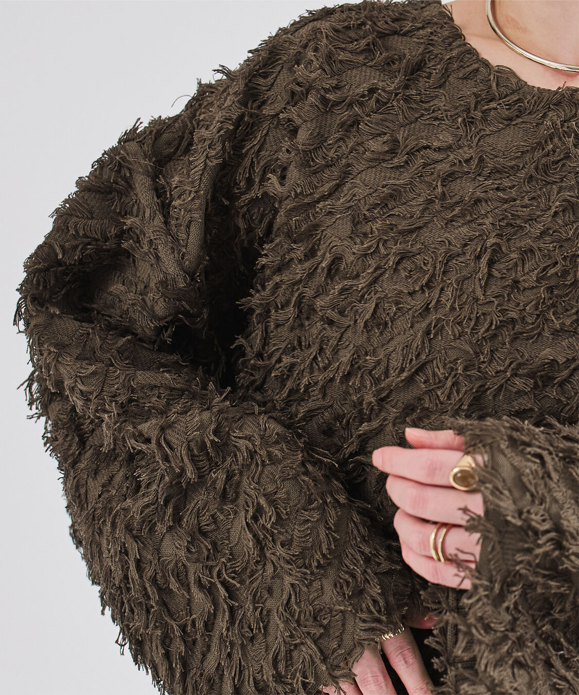 ur's「フリンジクロップドニット」|ニット・セーター|