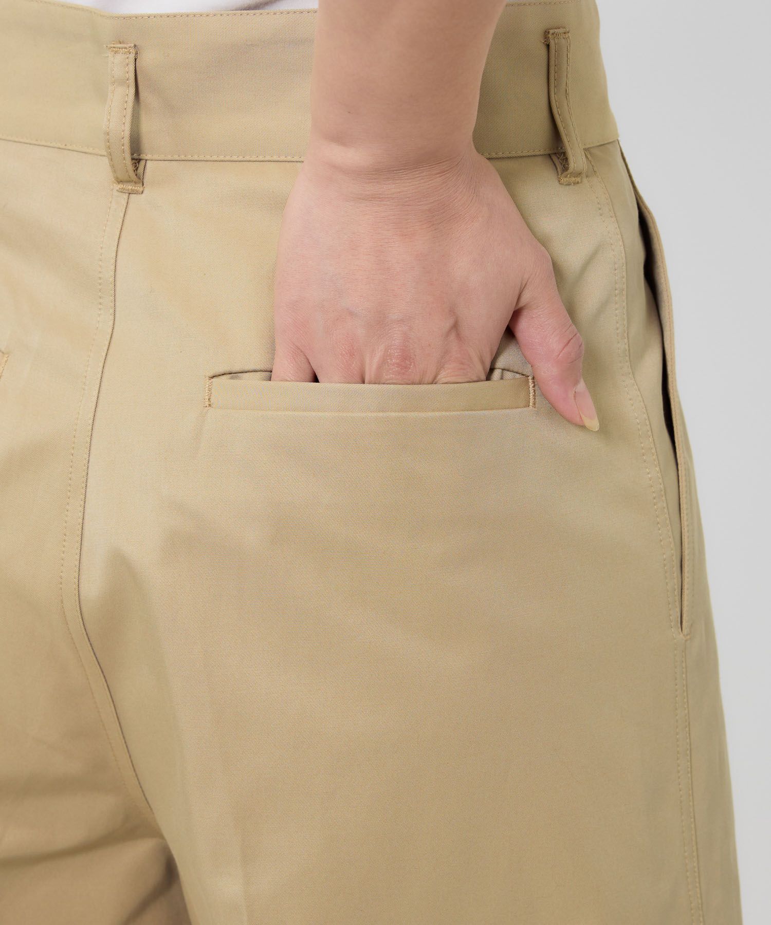 BABYLONE「シャンブレー2タックチノパンツ」|チノ|