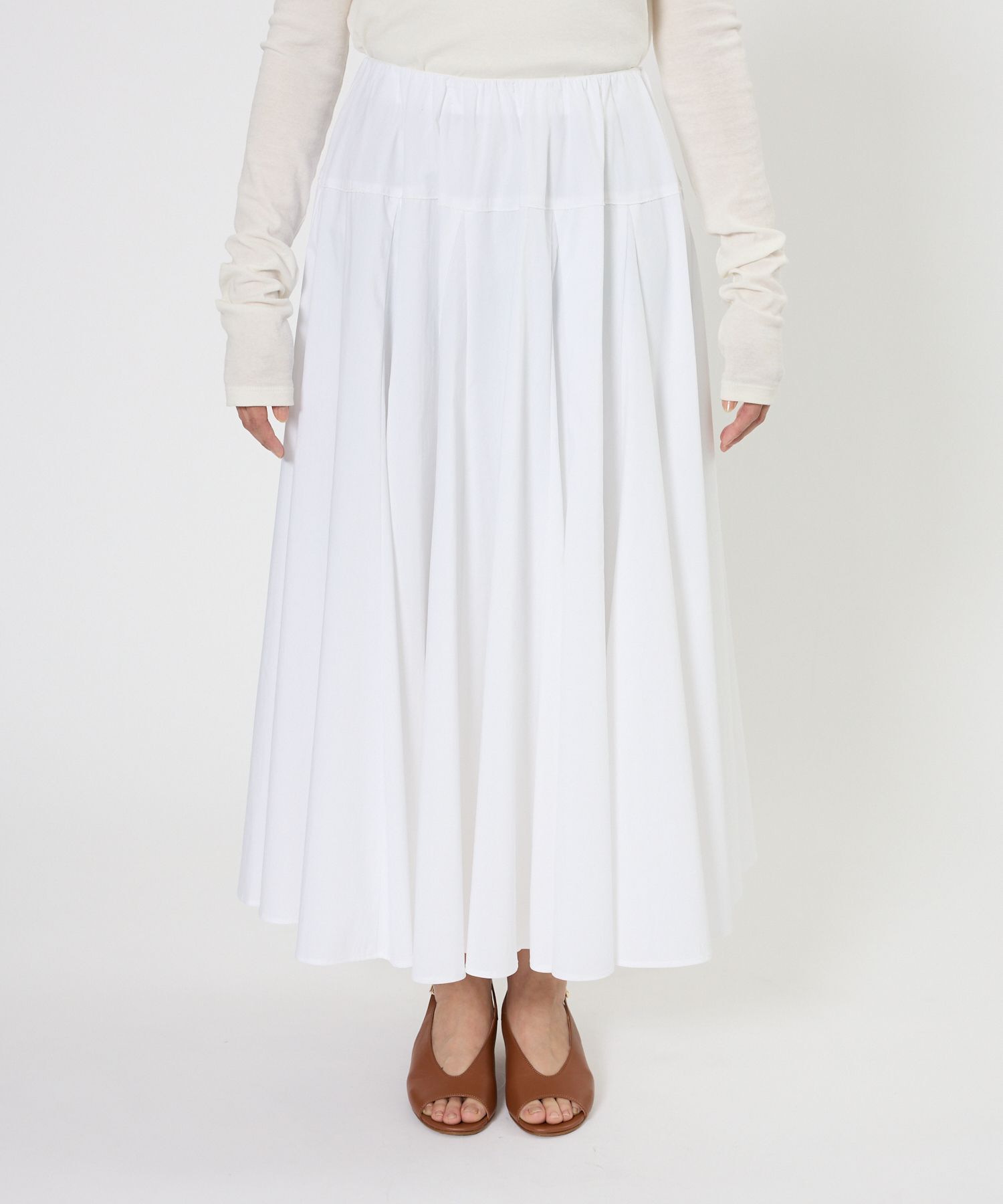 BABYLONE「コットンミディフレアスカート」|スカート|