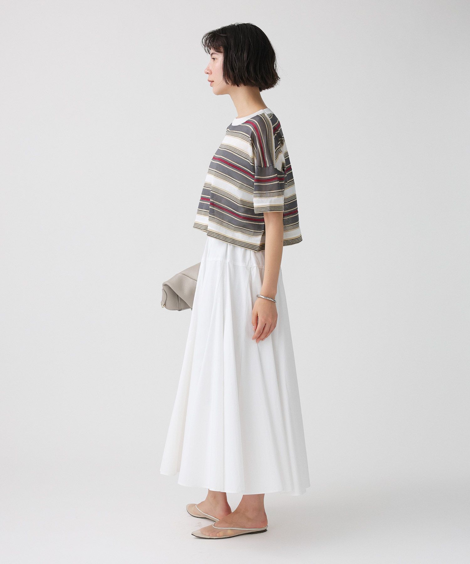 BABYLONE「マルチボーダーショートプルオーバー」|ニット・セーター|