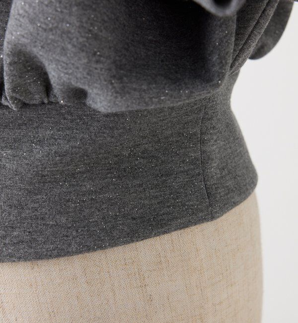  「肩リボン刺繍入りラメトップス」|プルオーバー|