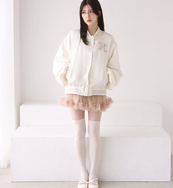  「ロゴ入りスカジャン」|ダウンベスト・ベスト|