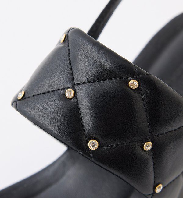  「ビジュースタッズ付きキルティングサンダル」|その他|