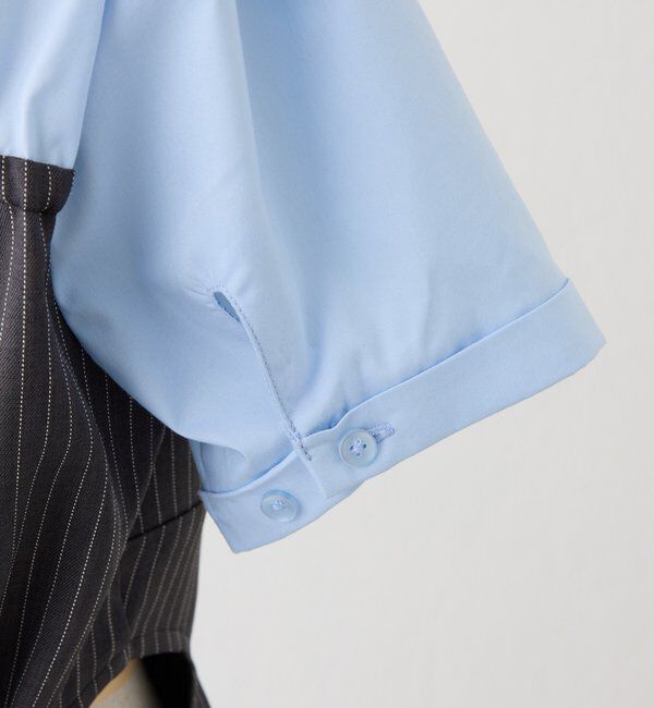  「サイドカット異素材ミニワンピース」|ワンピース|