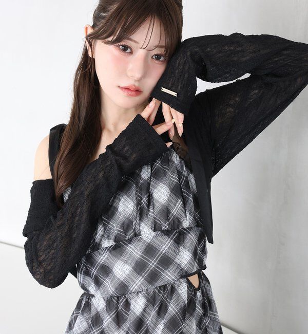  「【SMサイズ展開あり】サイドカットリボンロングキャミワンピ」|ワンピース|