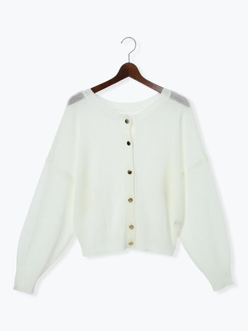 Te chichi「【WEB限定カラーあり】ペーパータッチヤーン2wayメッシュニット」|ニット・セーター|