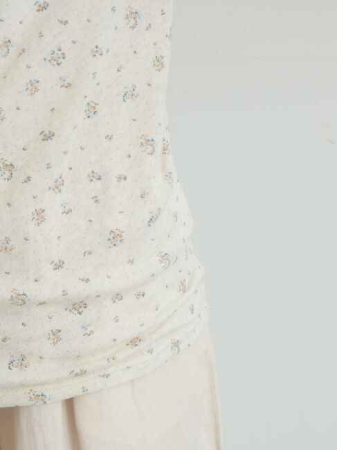 Samansa Mos2「【吸湿発熱】ベア天花柄タートルネックインナー」|Tシャツ・カットソー|