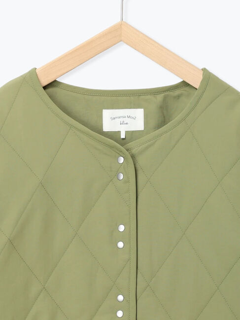 Samansa Mos2 blue「キルトミドルコート」|その他|