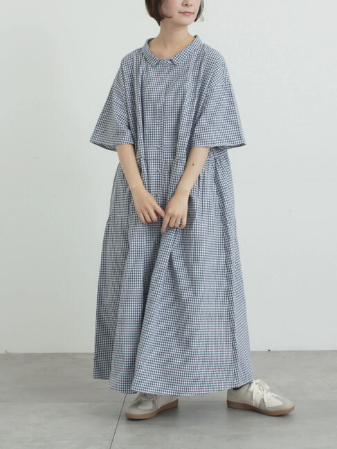 Samansa Mos2「《新色追加》ちび襟シャツワンピース【WEB限定】」|ワンピース|
