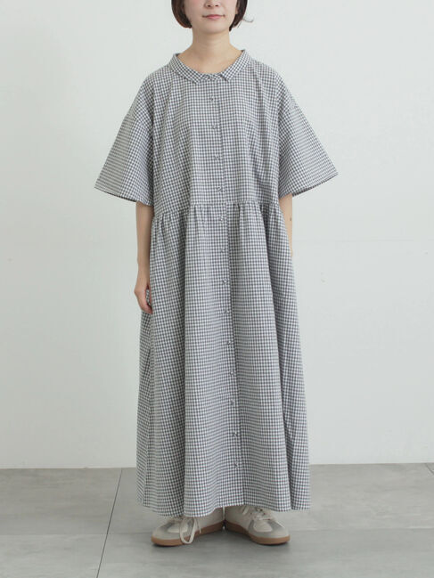 Samansa Mos2「《新色追加》ちび襟シャツワンピース【WEB限定】」|ワンピース|