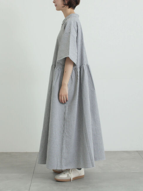 Samansa Mos2「《新色追加》ちび襟シャツワンピース【WEB限定】」|ワンピース|