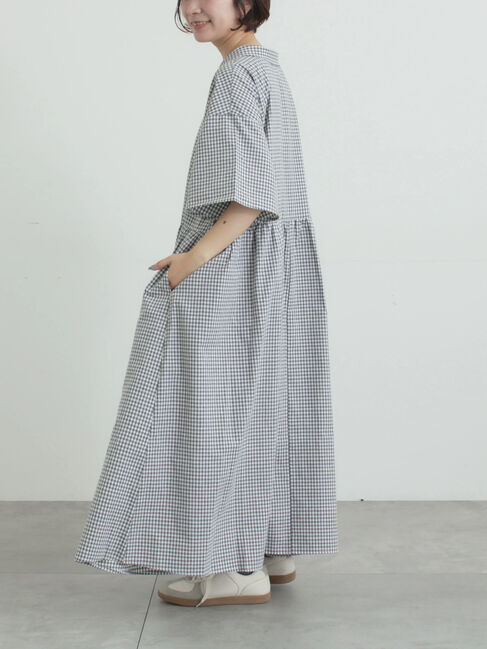 Samansa Mos2「《新色追加》ちび襟シャツワンピース【WEB限定】」|ワンピース|