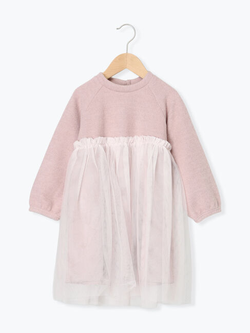 Samansa Mos2 Lagom「チュールドッキングニットソーワンピース」|ワンピース|