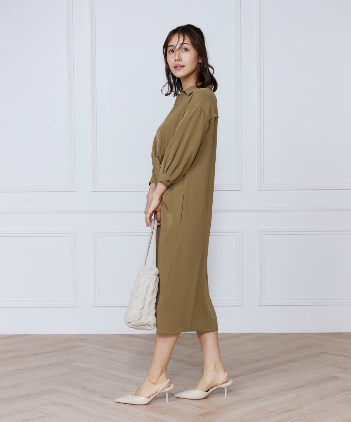 ef-de Black「サテンツイストワンピース」|ワンピース|