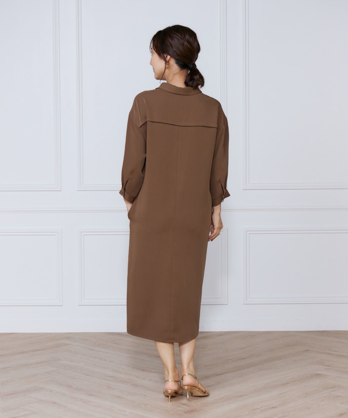 ef-de Black「サテンツイストワンピース」|ワンピース|