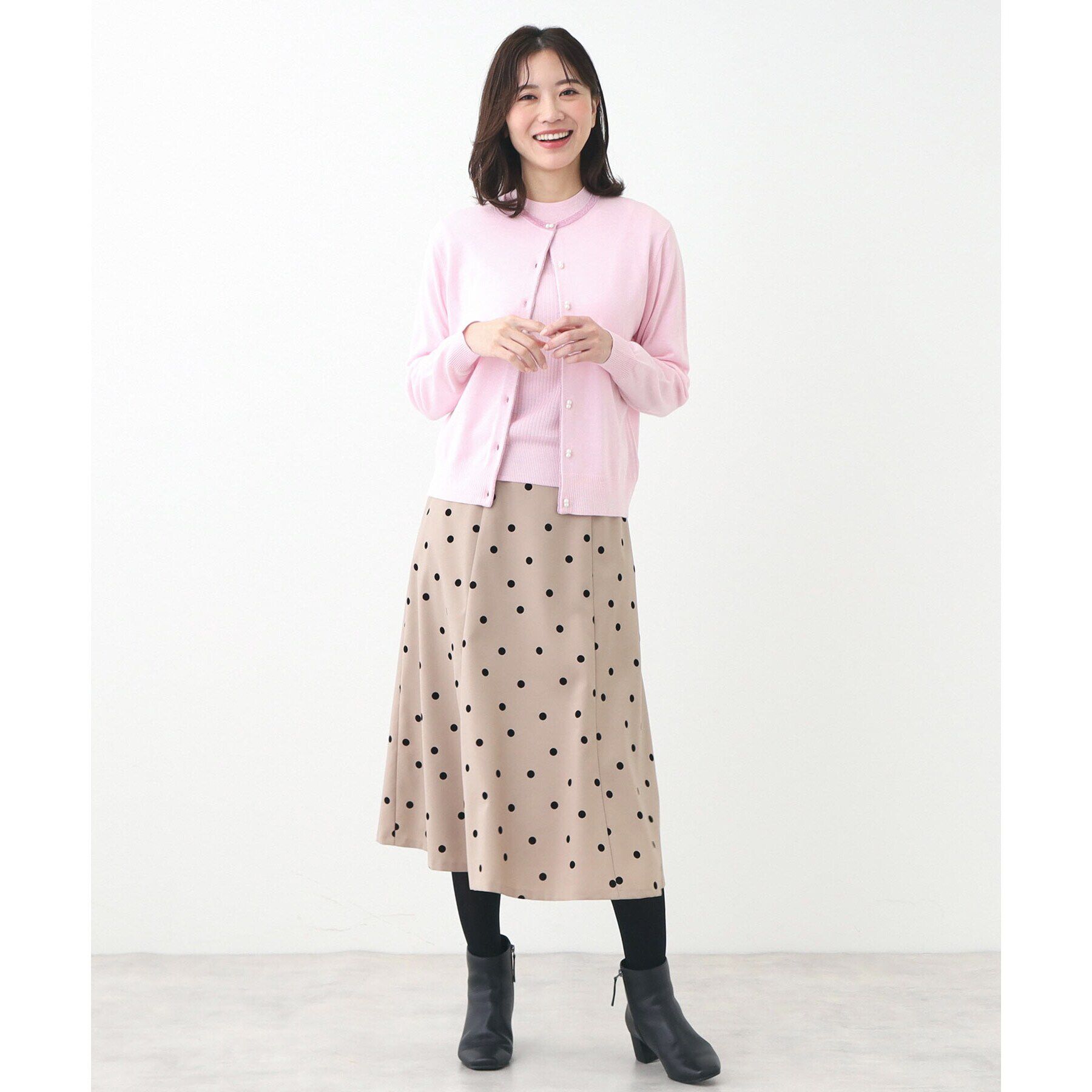 Reflect「ドットプリントフレアスカート」|スカート|