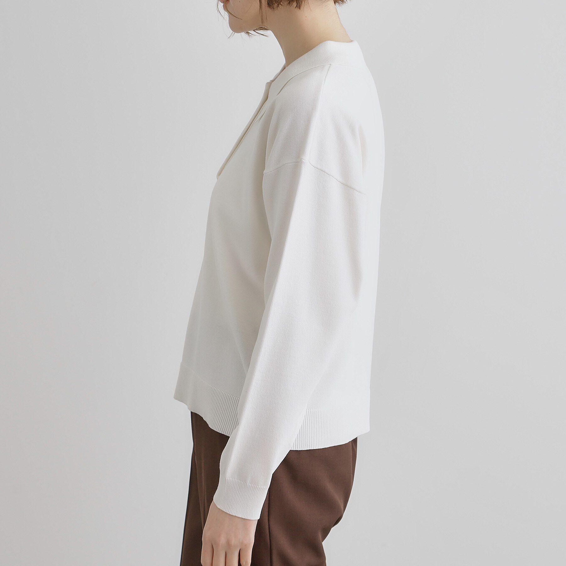 grove「配色ポロニットプルオーバー」|ニット・セーター|