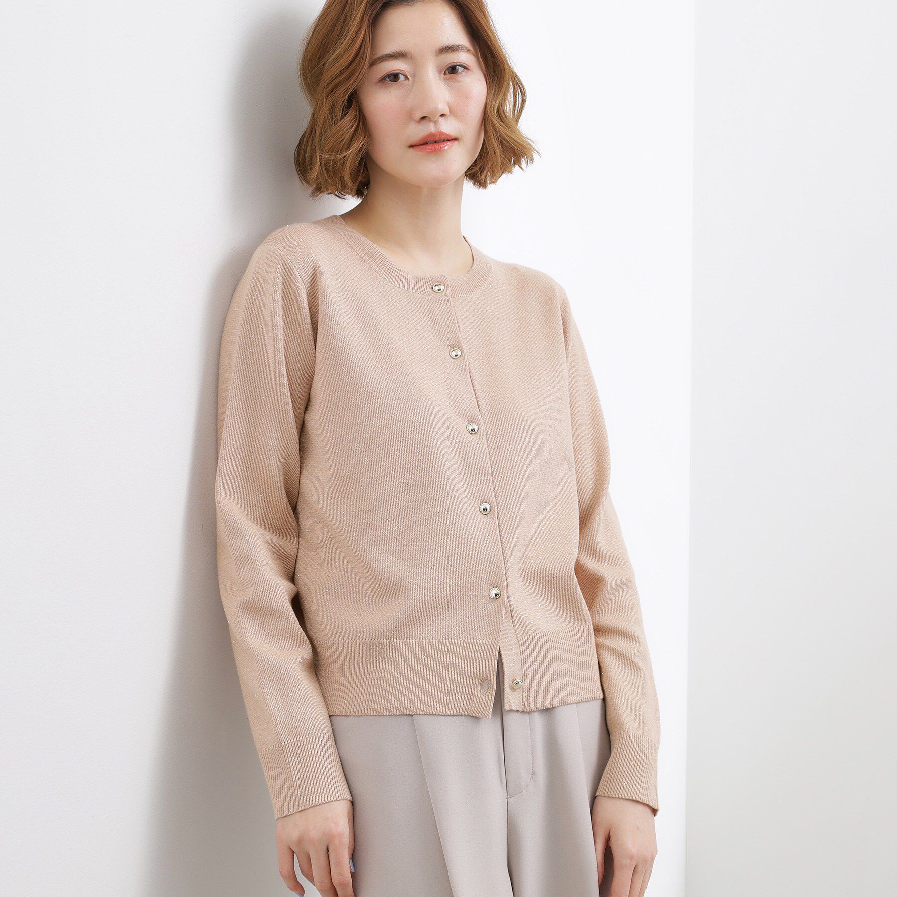 grove「大人のための華やぎニットカーディガン」|カーディガン|
