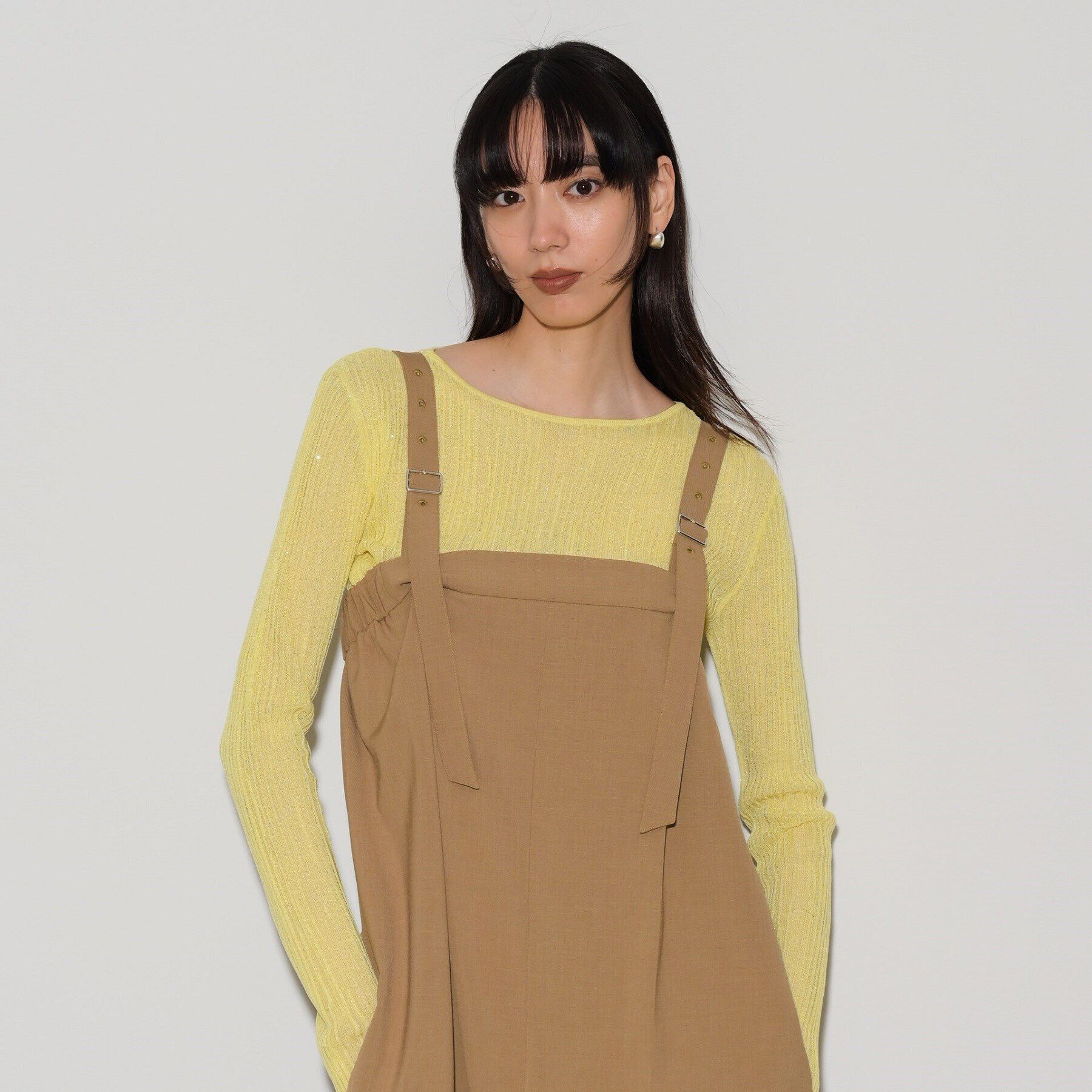 GALLEST「シアースパンコールニット」|ニット・セーター|ｲｴﾛｰ(031)