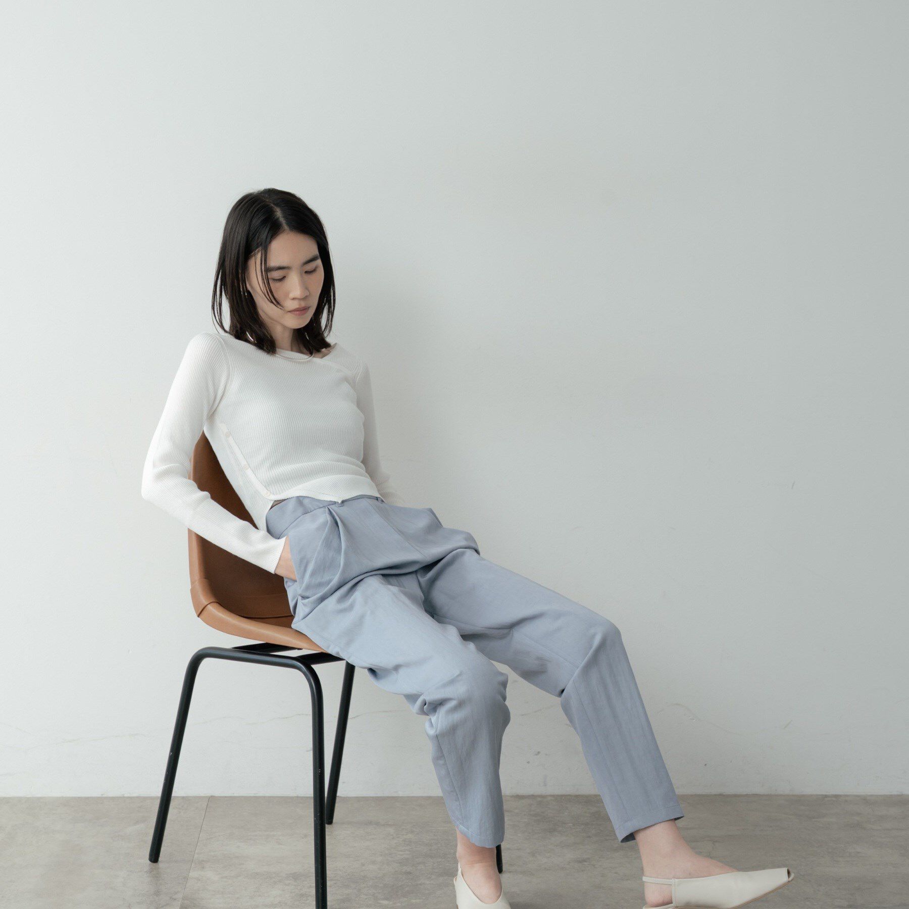 GALLEST「オフショルスリットリブニット」|ニット・セーター|