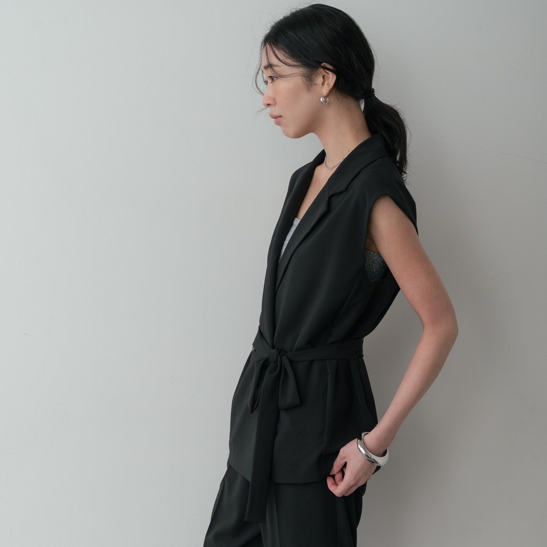 GALLEST「Comfy SET UP｜ベルテッドジレ【セットアップ対応／通勤／カセット服／接触冷感／UVカット】」|ベスト・ジレ|