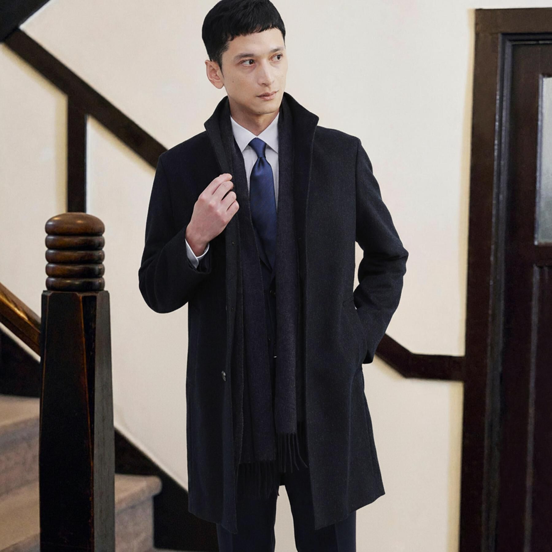 TAKEO KIKUCHI「【ウールカシミヤブレンド】ビーバー調 スタンドカラー コート」|その他|ﾈｲﾋﾞｰ(193)