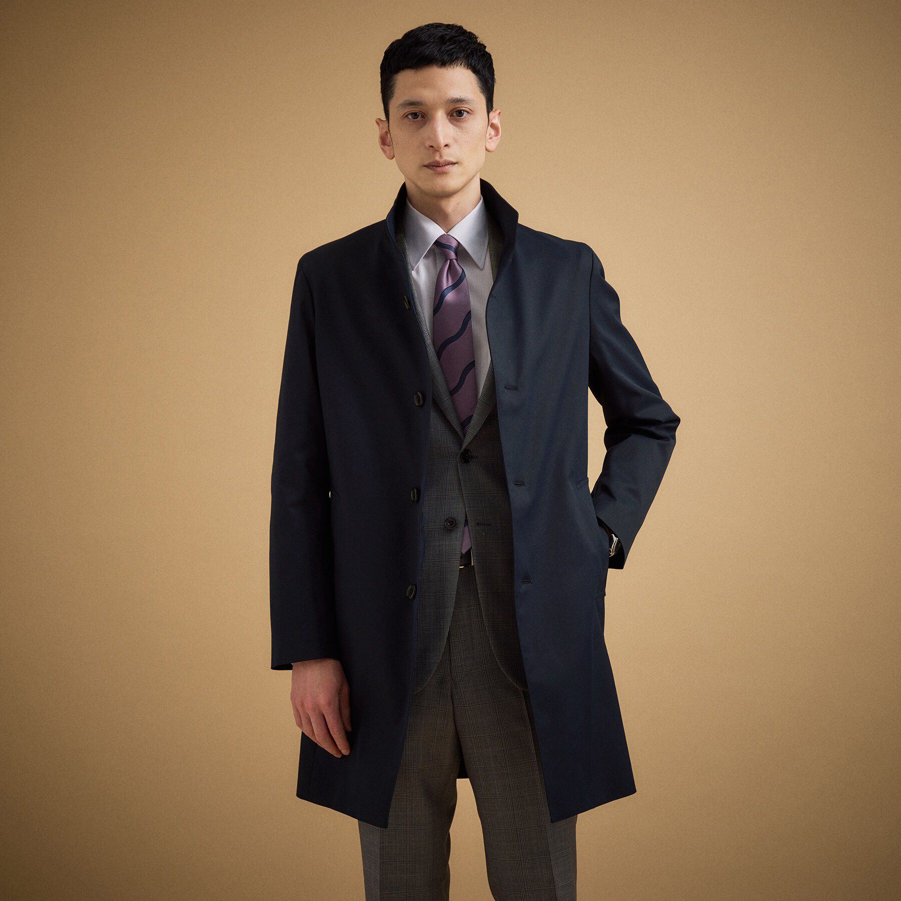 TAKEO KIKUCHI「撥水ツイル スタンドカラー コート」|その他|