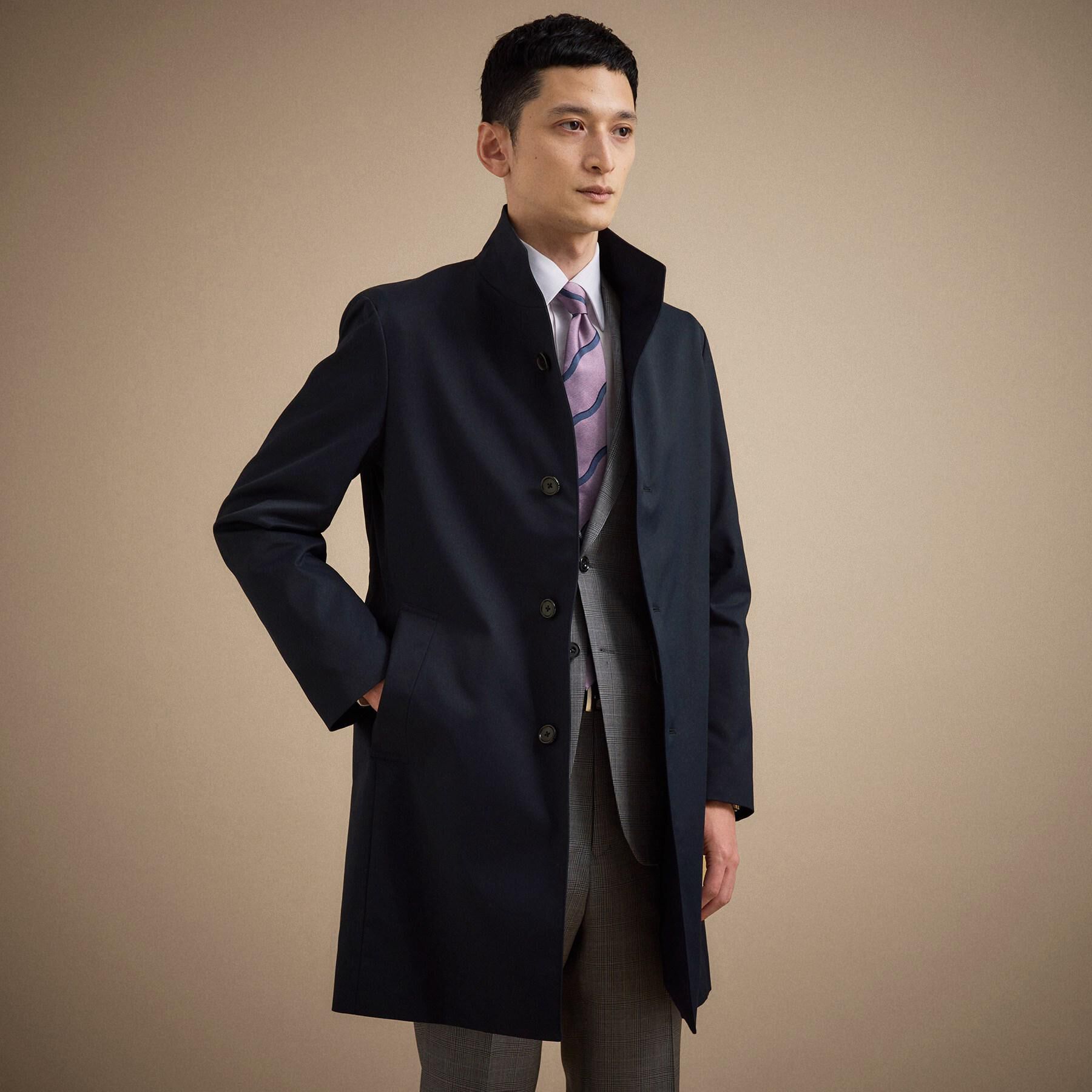 TAKEO KIKUCHI「撥水ツイル スタンドカラー コート」|その他|ネイビー(094)