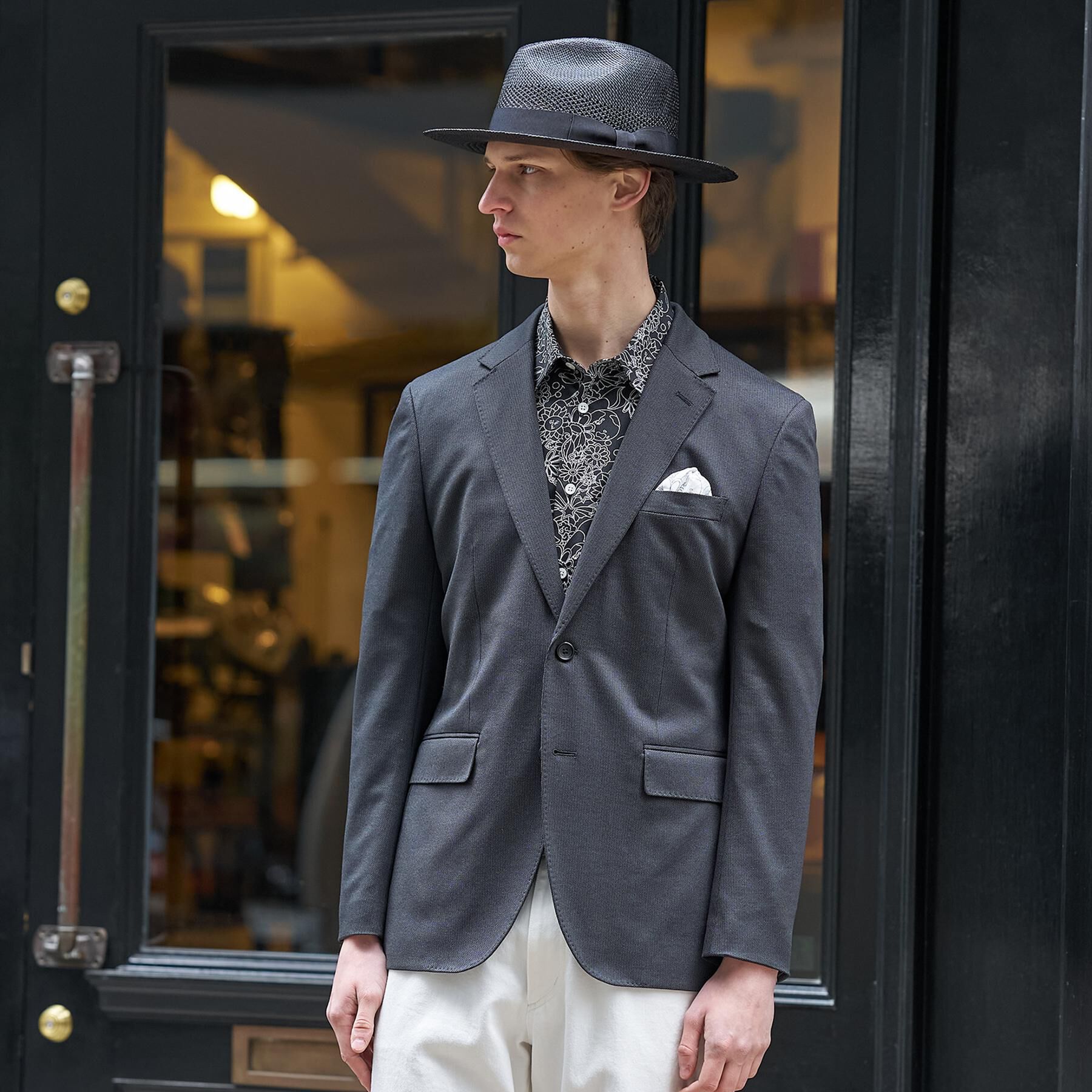 TAKEO KIKUCHI「【BOWLER HAT LABEL】ピンヘッドジャージ ジャケット」|テーラードジャケット|