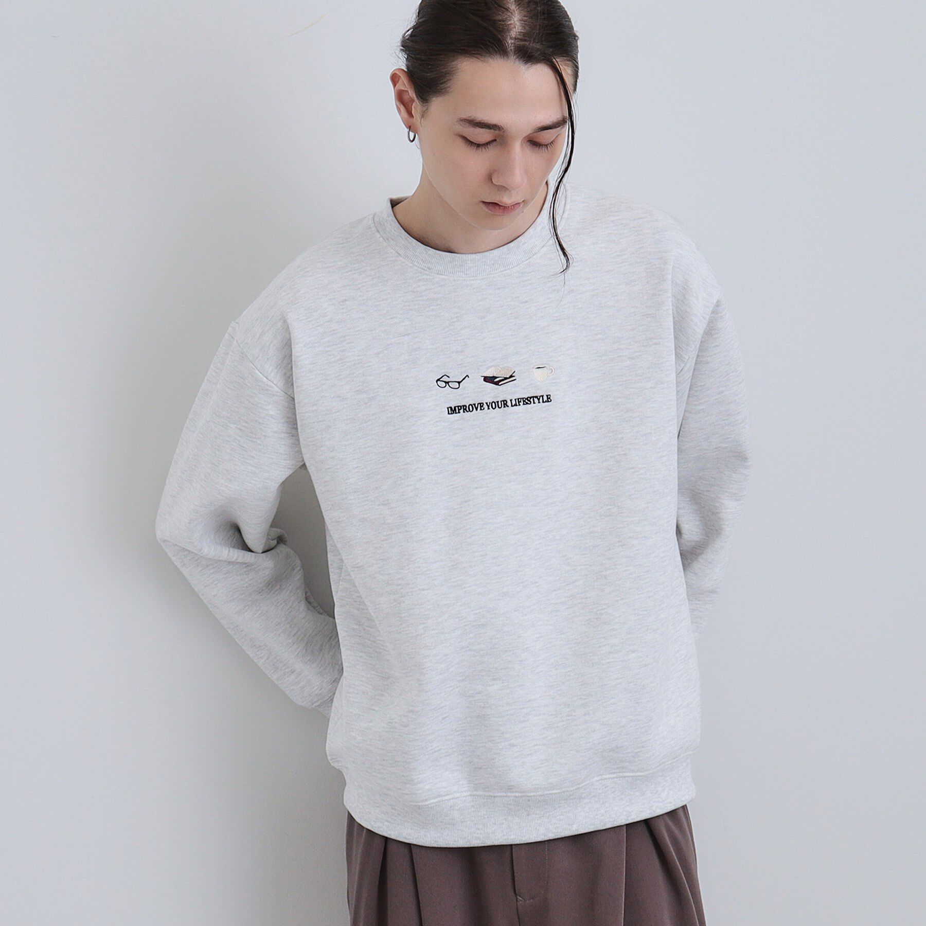 tk.TAKEO KIKUCHI「スリーアイテム刺繍スウェット」|パーカー|