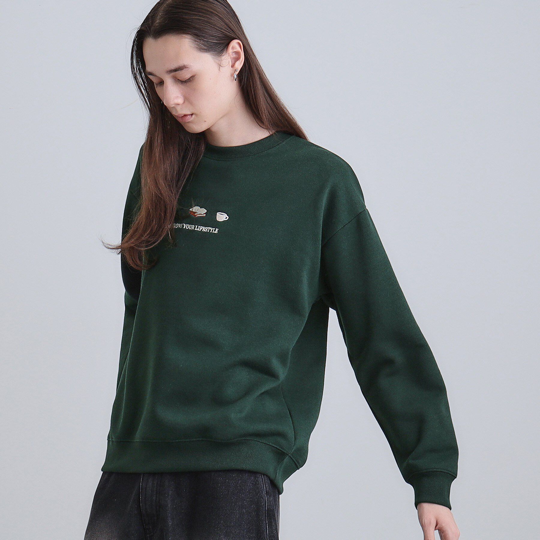 tk.TAKEO KIKUCHI「スリーアイテム刺繍スウェット」|パーカー|