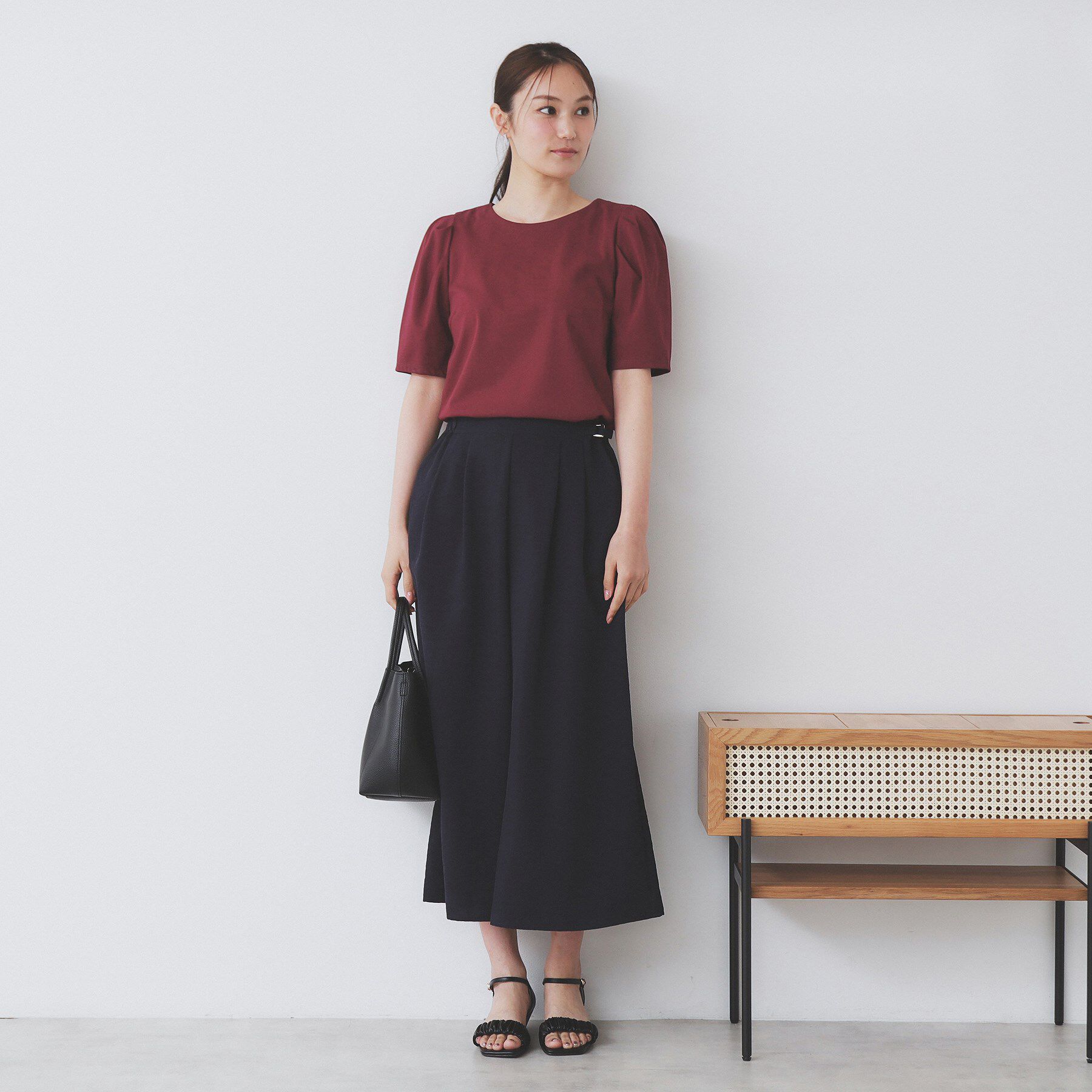 index「《7色展開/XS-LLサイズ》多機能タックスリーブトップス【汗ジミ防止/吸水速乾/接触冷感/UVケア」|Tシャツ・カットソー|