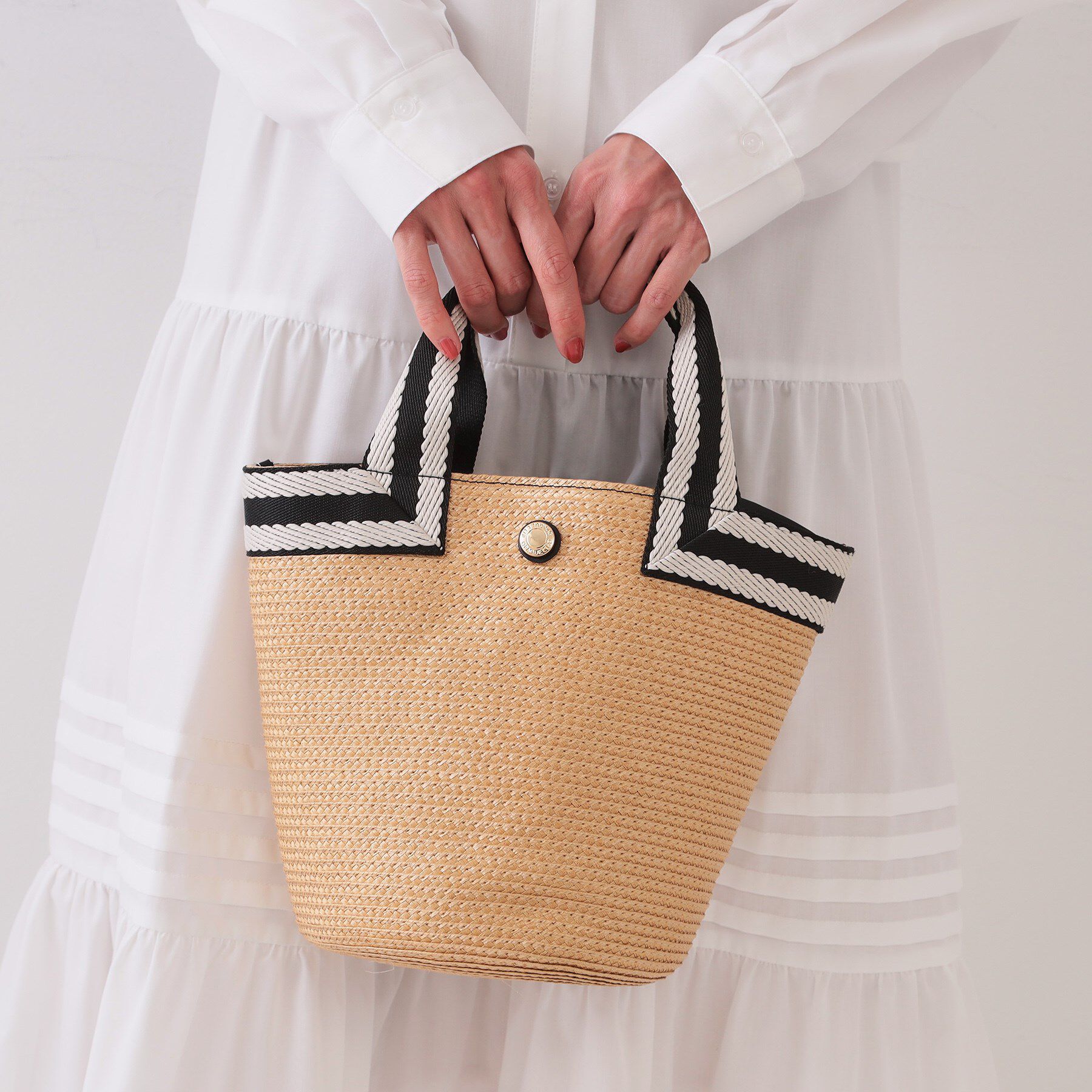 OPAQUE.CLIP「バスケット調デザインテープミニトートバッグ」|トートバッグ|