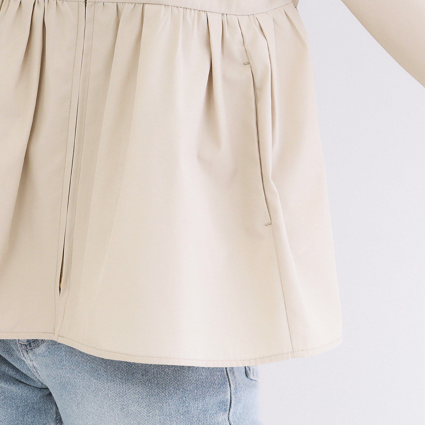 OPAQUE.CLIP「撥水ノーカラーペプラムブルゾン【洗濯機OK/抗ピル】」|ブルゾン・スタジャン|