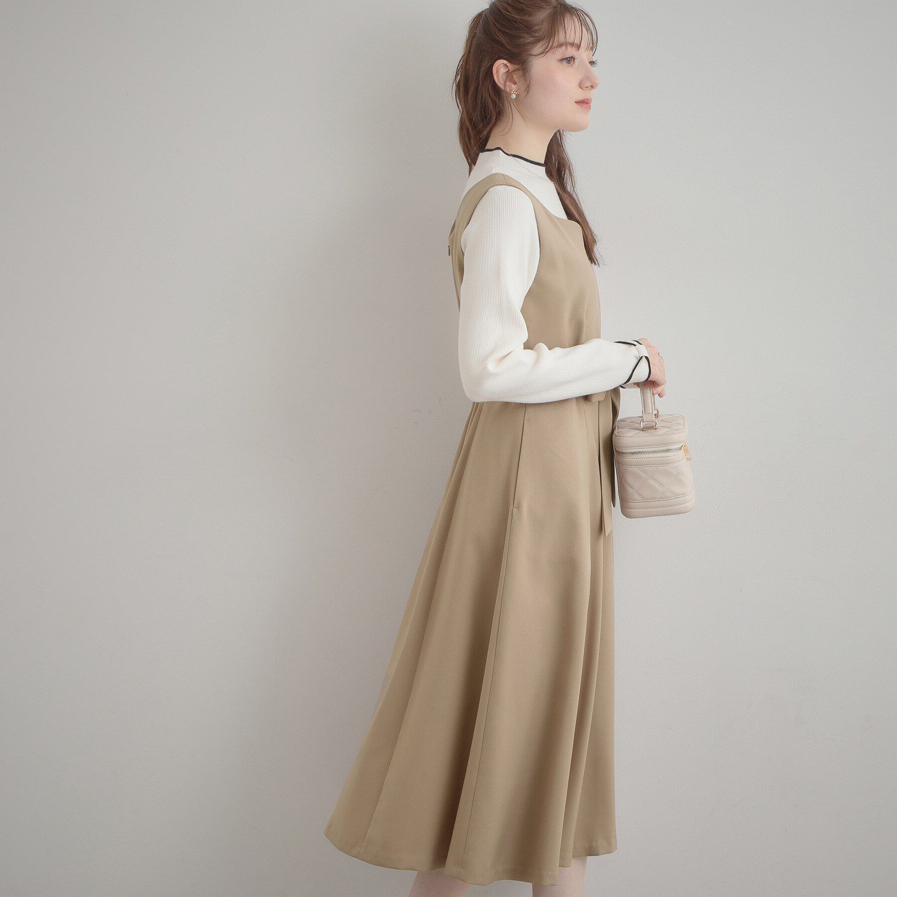 Couture broach「【洗える・ハレの日・通勤】ハートネック フレアージャンスカ」|ワンピース|