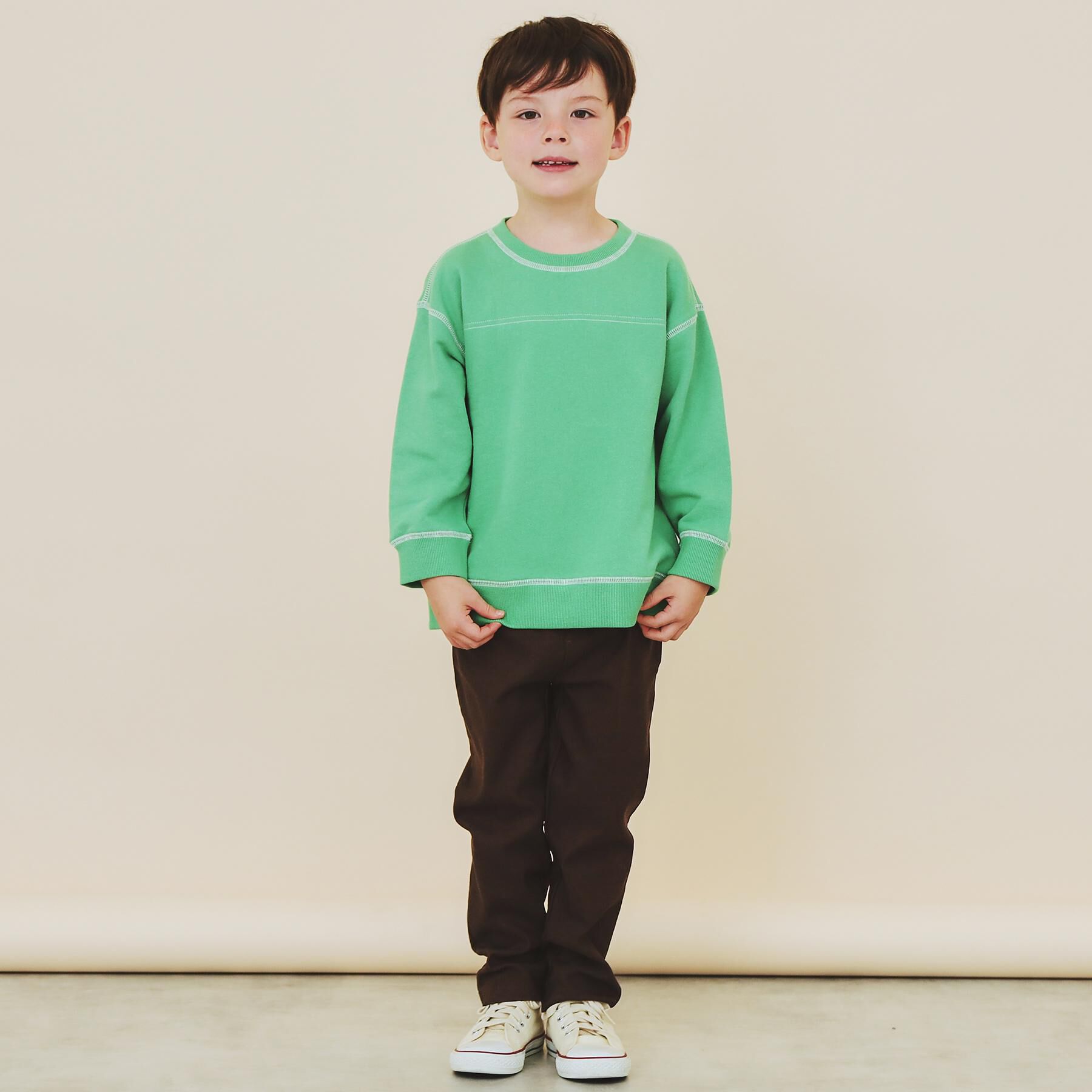 THE SHOP TK「【110－160/裏起毛】あったかのびーるストレートパンツ/洗濯機OK」|その他|