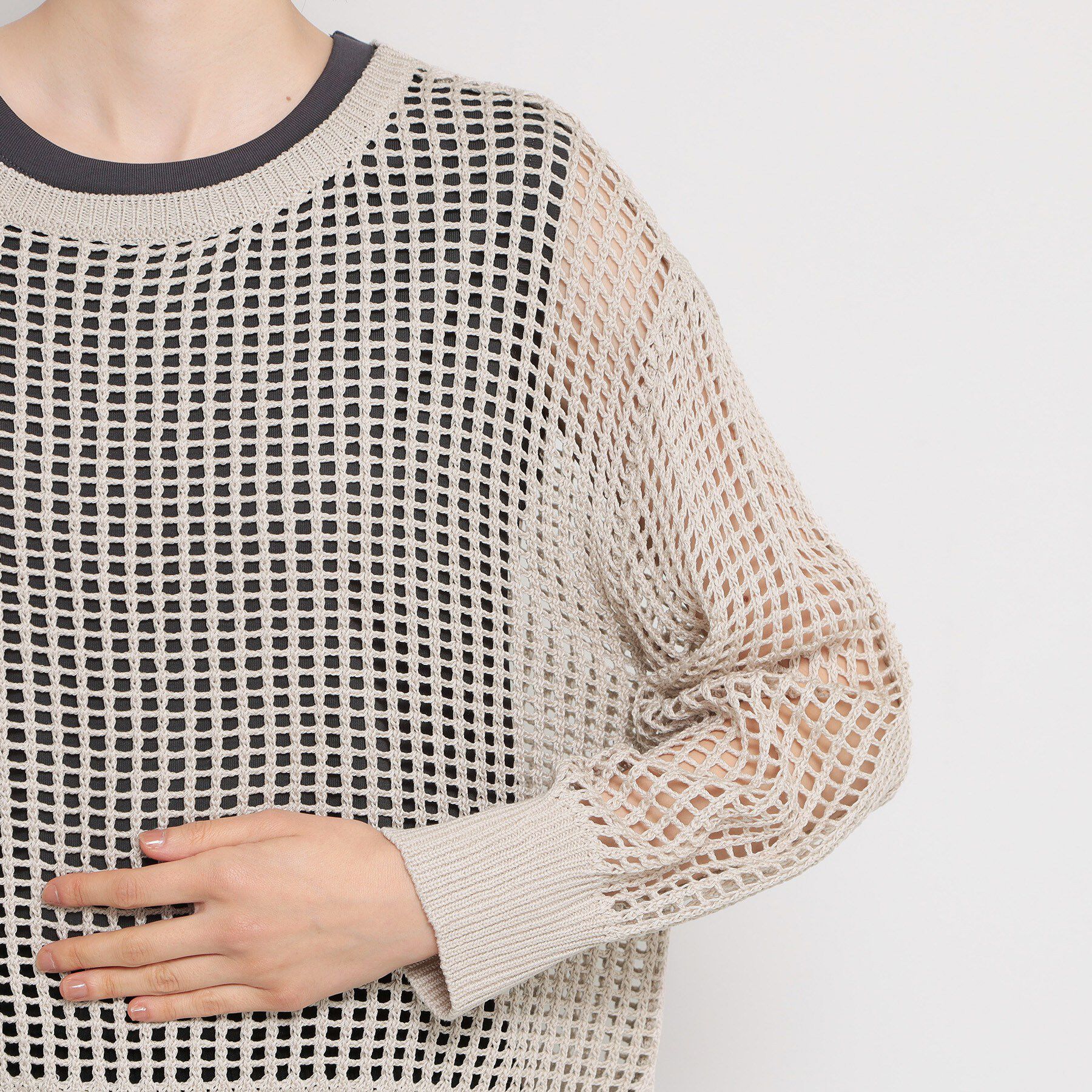 THE SHOP TK「メッシュニットプルオーバー」|ニット・セーター|